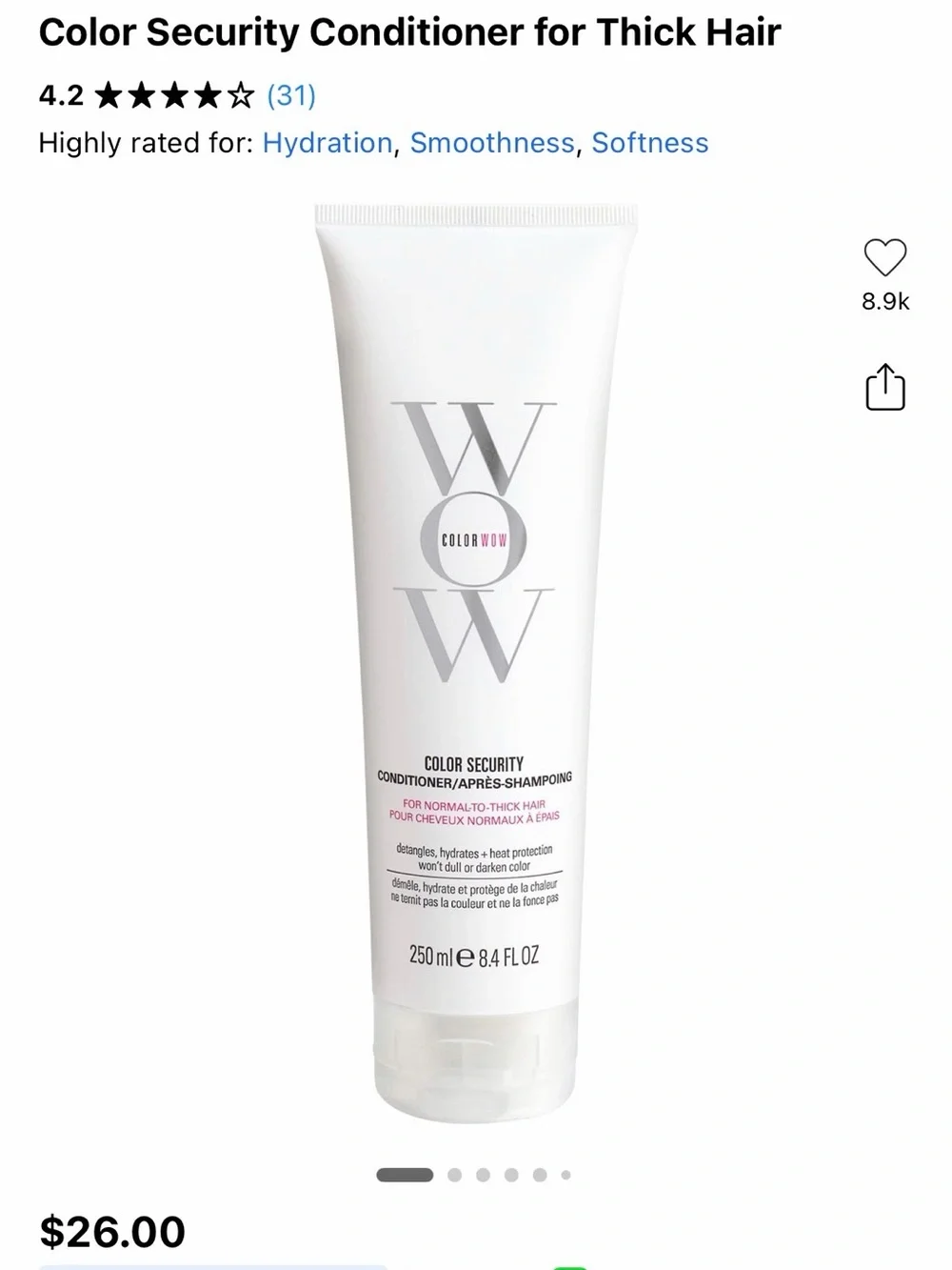 Color Wow Color Security Shampoo + Conditioner Duo Normal to Thick Hair 8.4 oz